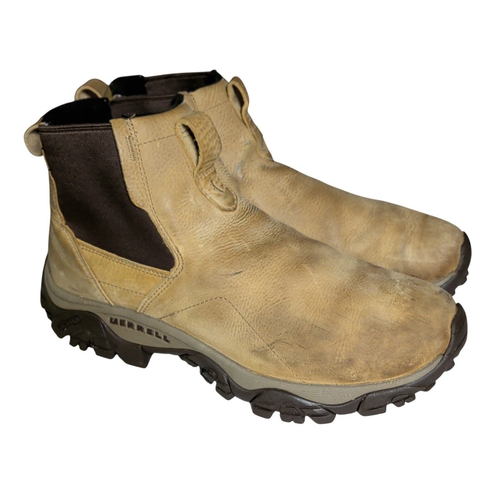 Merrell Moab Adventure Chelsea Boots Mens Size 11.5 Waterproof Brown Hiking